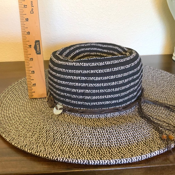 NEW! Scala Wide Brimmed Boho Paper Hat - Picture 8 of 10